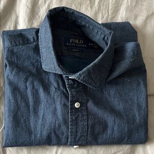 Polo by Ralph Lauren Men's Dark Blue Button Down Shirt